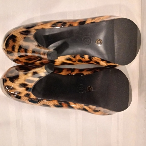 Leopard print patton leather heels - Picture 6 of 7